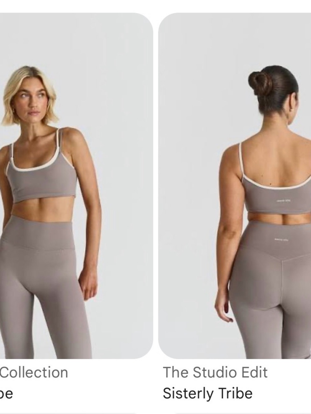 Sisterly Tribe Taupe Softsculpt Double Layer Sports Bra